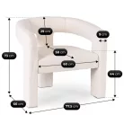 LILLE krémszínű Boucle pihenőfotel