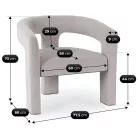 LILLE Szürke Bársony Lounge Fotel