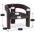 LILLE Barna Bársony Lounge Fotel