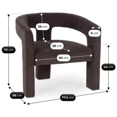 LILLE Barna Bársony Lounge Fotel