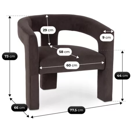 LILLE Barna Bársony Lounge Fotel