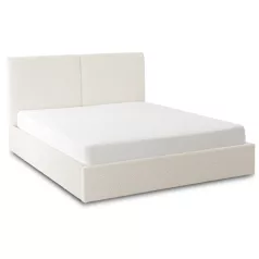 Ágy 160x200 MARSEILLA tárolóval Krémszínű Boucle