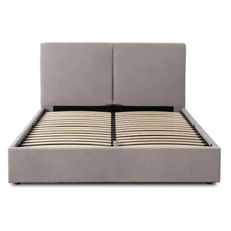 160x200 Marseille ágy tárolóval, szürke szövet