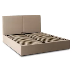 Ágy 160x200 MARSYLIA tárolóval bézs kordbársony