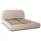 ROSSO ágy 160x200 bézs színű boucle tárolóval