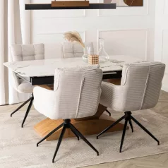 AKITA szürke kordbársony forgószék