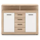 BLAGO MIDI B Fiókos Komód 119.5 cm Sonoma Tölgy/Fehér