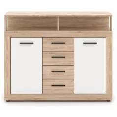 BLAGO MIDI B Fiókos Komód 119.5 cm Sonoma Tölgy/Fehér