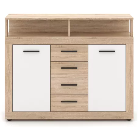 BLAGO MIDI B Fiókos Komód 119.5 cm Sonoma Tölgy/Fehér