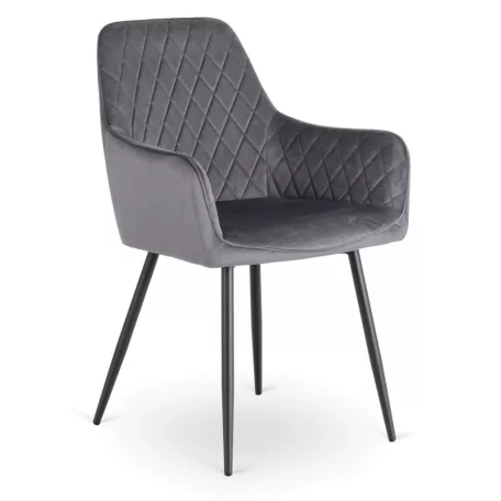 BRESSO szürke bársony szék