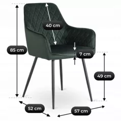 BRESSO Zöld Bársony Szék