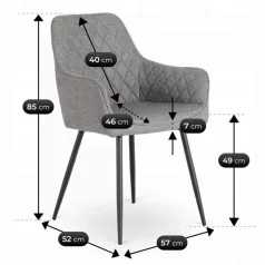 BRESSO 2 szürke szék