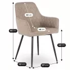 BRESSO 2 bézs színű szék