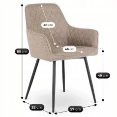 BRESSO 2 bézs színű szék