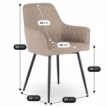 BRESSO 2 bézs színű szék