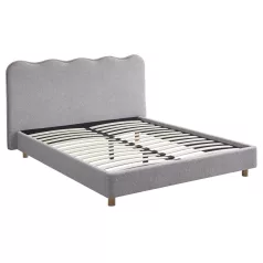 Ágy 160x200 IZMIR szürke boucle