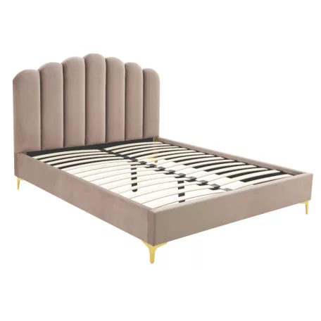 Ágy 160x200 GEMINI bézs bársony