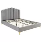 Ágy 160x200 GEMINI szürke bársony