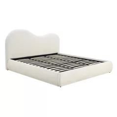 TALINN 180x200 Ágyneműtartós krémszínű Boucle