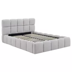 Ágy 140x200 MURCJA tárolóval szürke Boucle