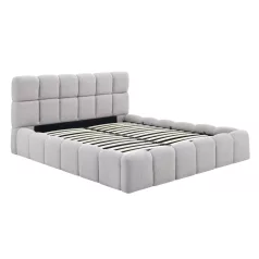 Ágy 160x200 MURCJA tárolóval szürke Boucle