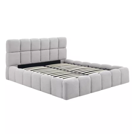 Ágy 160x200 MURCJA tárolóval szürke Boucle