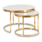 Aron, dohányzóasztal készlet, arany, fém