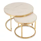 Aron, dohányzóasztal készlet, arany, fém