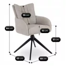 JULY szürke forgószék a nappaliba