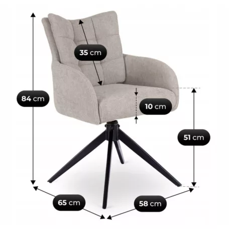 JULY szürke forgószék a nappaliba