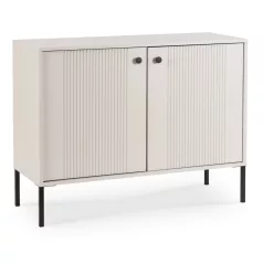 SOFT Fiókos Komód 104 cm Kétajtós Bordázott Kasmír