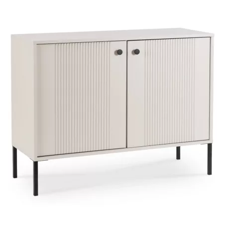 SOFT Fiókos Komód 104 cm Kétajtós Bordázott Kasmír