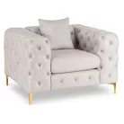 SORRENTO 1S Krémszínű Bársony Fotel
