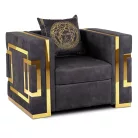 PALLAZO 1S Fotel Fekete/Arany