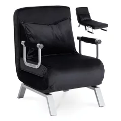 Dönthető fotel BART Fekete bársony