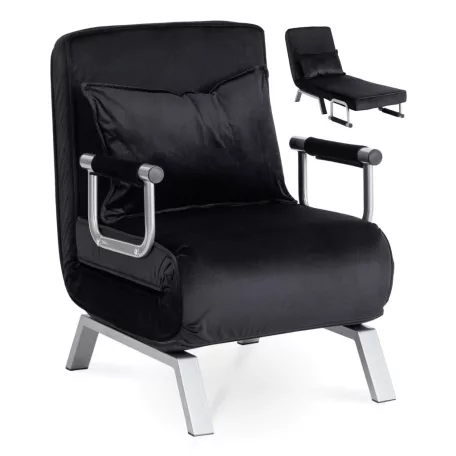 Dönthető fotel BART Fekete bársony