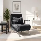 Dönthető fotel BART Fekete bársony