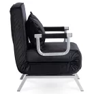 Dönthető fotel BART Fekete bársony