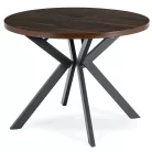 LUKAS Kihúzható asztal 100-250 cm Dió/Fekete