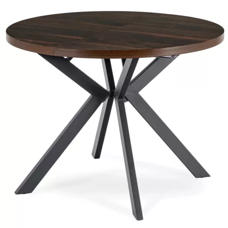 LUKAS Kihúzható asztal 100-250 cm Dió/Fekete