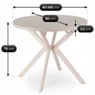 DORIAN Kihúzható asztal 80-160 cm Kasmír