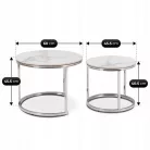 AMARA Fehér Márvány/Ezüst Kerámia Asztalgarnitúra