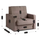 2 db-os egyszemélyes hálófotel szett MILAN 1 Bézs