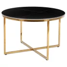 MARINE Kerámia Asztal Matt Fekete Márvány/Arany