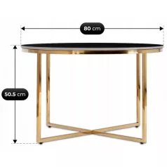 MARINE Kerámia Asztal Matt Fekete Márvány/Arany