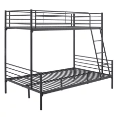 TRES Emeletes ágy 90x200 gyerek fekete 2 az 1-ben