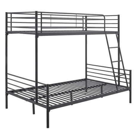 TRES Emeletes ágy 90x200 gyerek fekete 2 az 1-ben