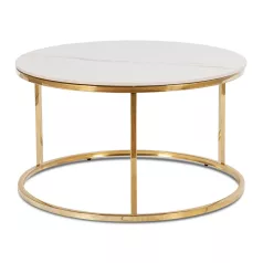 Venice, kerek kisasztal, arany, fém