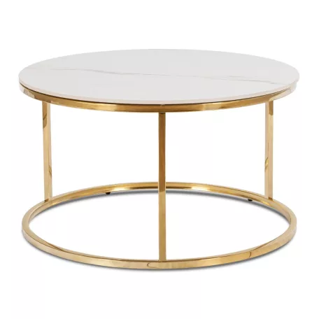 Venice, kerek kisasztal, arany, fém