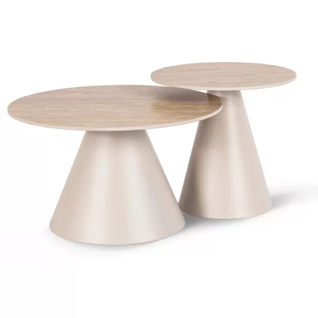 Avila, dohányzóasztal készlet, bézs, műanyag